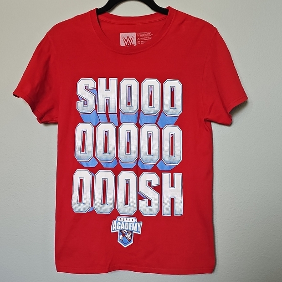 WWE Alpha Academy Shooosh Red Graphic Cotton Short Sleeve Tee Small - Picture 1 of 7